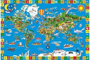 Schmidt Spiele 56118 Din färgglada jord, 200 bitar barnpussel, Flerfärgad, SCH56118