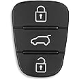 FINTERRY Car Key Rubber Buttons Remote Control Case - Replacement Compatible with KIA Hyundai i10 i20 i30 ix20 ix35 Ceed Soul Venga Sportage Auto Key Fob Cover