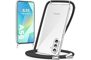 caslord Handyband für Samsung Galaxy A56 5G Hülle mit Band, Handyhülle für zum Umhängen, Necklace Hülle [Stoßfest] [Kameraschutz] [Längenverstellbar] -Schwarz