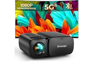 VIGPIL Beamer, Mini WiFi Beamer 9000 Lumen 1080P Full HD Unterstützt, LED Mini Beamer Bluetooth 250” Display, Klein Tragbarer Kurzdistanz Beamer Heimkino für TV Stick/Smartphone/Laptop/DVD/Xbox Projektor