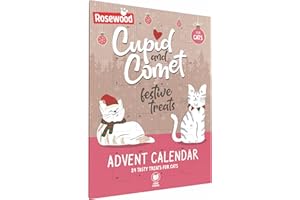 Rosewood Cupid & Comet Advent Calendar For Cats, Yoghurt & Catnip Flavour Cat Treats