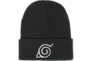 Bonamana Anime Strickmütze Winter Beanie Mützen Schlapphut Stickerei Weiß Weiche Strickmütze Skimütze für Kinder Jungen Mädchen Teenager Mütze
