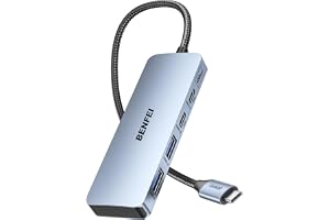 BENFEI USB C-hubb 10 Gbps, 4 portar USB 3.2-adapter med 4 USB-C 3.2-portar kompatibla med MacBook Pro/Air M2 M1, iPad, Dell, HP, Samsung (stöder inte bildskärm)