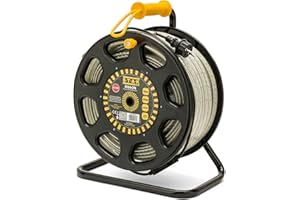 STAK BY VELAMP Stak RibbON Striscia LED 50 Metri con Avvolgitore – 65.000 Lumen, 3000K Luce Calda, IP65, Flessibile e Impermeabile per Uso Professionale in Cantiere e Esterni