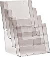 Présentoir à Prospectus A5 En Acrylique Transparent - Format L, Incliné, Pour Comptoir, Bureau, Restaurant, Réception - 7