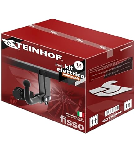 STEINHOF Anhängerkupplung Für FIAT Seicento (1998-2013) - Starr, 400kg Anhängelast, Mit 13-poligem Elektrosatz
