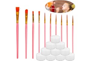 Pinsel Set bssmmai 10 Stück Künstlerpinsel Acrylfarbe Kinderschminken Schmink Schwämmchen Malerei Ölfarben Brush Set Perfektes Detail Pinsel für Anfänger Kinder Künstler und Gemälde Liebhaber