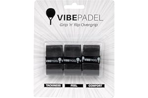 VIBEPADEL - Grip 'n' Rip Padel Overgrip - Non Slip Tacky Feel Overgrip for Padel Racket, Pickleball, Squash, Badminton - 3 Pack - Multiple Colours - Ideal Padel Accessory & Gift