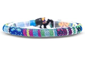 MADE BY NAMI Boho Surfer Anklet Unisex - Ethnic Hippie Anklet Women & Men - Handmade Beach Jewellery & Festival Accessories - Waterproof & Adjustable - Round Shape - U (R Turquoise)