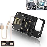 Kamenda Universal Motorrad Handy Navigationshalterung GPS Front Ständer Halter mit USB für BMW R1200GS LC&Adventure S1000XR R