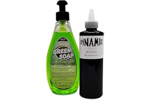 VIKING-INK B&W Kit Dynamic Black 8oz + Green Soap 500ml per tatuaggi