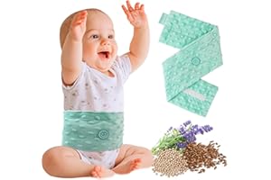 Comfheat Koliken und Gas Relief für Neugeborene und Kleinkinder, Leinsamen beheizt Tummy Wrap, Baby Swaddling Gürtel, natürliche Hilfe für Upset Stomach in Babys und Kleinkinder, 0-3 Jahre (Grün)