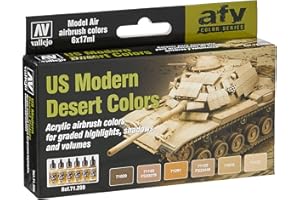 Vallejo Modelo Air Set - Colores modernos del desierto de EE. UU