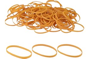 GYXCELC Elastic Bands 100Pcs Rubber Bands 100x5mm Heavy Duty Rubber Bands Natural Strong Money Elastic Bands for Stationary Stretchable Yellow Bands for Home School Office Workshop Accessories