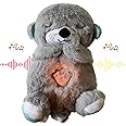 IKASA Breathing Teddy Bear Plush Sound Machine With Music, Lights & Motion - Infant Toy for Newborns, Soft Stitch Teddy, Portable Soothing Otter Baby Gift (Otter-Toy)