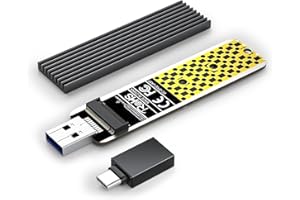 NVMe Gehäuse, ANYOYO 10 Gbps USB 3.2 Gen2 M2 SSD Gehäuse USB C SSD M2 Gehäuse für NVMe PCIe M-Key /B+M Key NVMe USB Adapter für USB 3.2/3.1/3.0/2.0 für 2242 2260 2280 SSD(UNTERSTÜTZT Keine SATA-SSD)