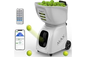 PUSUN Tennisballmaschine, PT-MAX C Tennisballwerfer für Porfessionelles Training, 145+ Ball-Kapazität, Dual-Steuerung über App und Fernbedienung, Programm/zufällig/Volley/Variation Speedball,