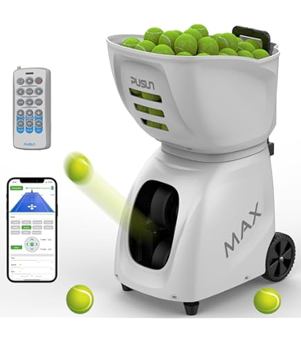 PT-Smart Pro Tennisballmaschine - APP Steuerung, 100 Bälle, 4-6h Akku