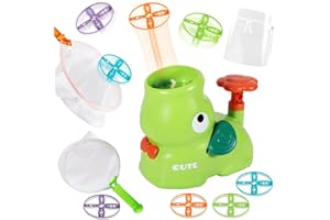 FAMKEEP Wyrzutnia frisbee Zabawka, wyrzutnia frisbee, latające zabawki, gry w ogrodzie i zajęcia dla dzieci, z maską ochronną