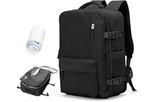 BJLFS Sac à dos Sous Vide Avec Pompe Ryanair 40x20x25 Sac à main Extensible Sac à Vide de Compression Portable Sac à dos de Voyage étanche avec système de compression scellé