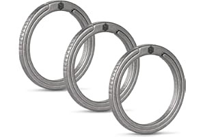 KeyUnity Płaskie kółka na klucze z tytanu do karabińczyków (istnieje wiele wariantów, liczba breloczków zależy od zdjęcia głównego)