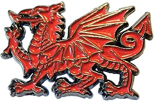 GBJUK The Welsh Red Dragon Enamel Pin Lapel Badge with Butterfly Clasp Back