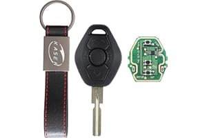 KASER Llave Mando Coche con Tarjeta Electrónica 2 Botones Compatible para BMW Serie 1 2 3 E38 E39 E46 (ID44 315/433 MHz Chip PCF7935) Transponder Lista para Codificación