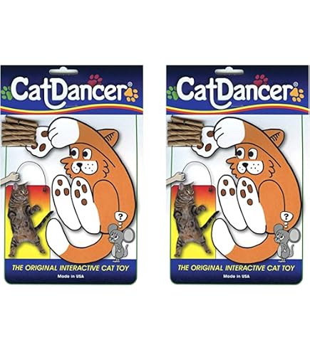 Cat Dancer Ringtail Chaser Combo – 2 Stück Spielzeug Für Aktive Katzen, Fördert Bewegung