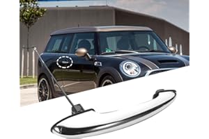 Attisfiera Front Left Passenger Side Exterior Door Handle with Cable Chrome for mi-ni R50 R53 R55 R56 R58 Cooper One JCW 51217198472