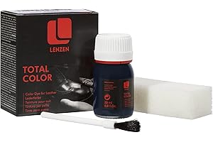 Lenzen Total Color Tinta per Pelle e Tessuti I Tintura per Scarpe e Borse I Riparare Piccoli Difetti I Crema Colorante I 25 ml