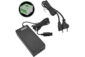 Eaxus® Alimentation électrique convient à la Nintendo GameCube NGC - Câble d'alimentation de 2,40 mètres/Adaptateur secteur