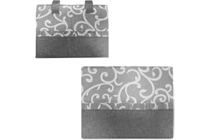 Russo Tessuti Copriforno + Coprifornello Ghirigori Cucina Nero Bordeaux Beige-Grigio