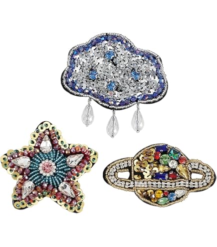 Large Beaded Sequin Globe Embroidery Patch - 9.17x11.02 Inch Fuschia & Blue Iron-On Applique For Clothing Decor