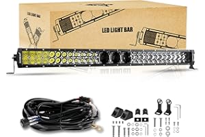 Auxbeam 32 Inch LED Bar Light 270W Flood Spot Combo LED Light Off Road LED Lights Waterproof 5D PRO Lens LED Driving Lights with Wiring Harness for Cars Trucks Jeep Boat Pickup SUV ATV