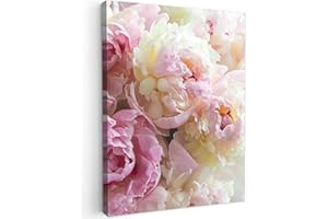 MuchoWow© Impression sur Toile Photo Peinture 60x80 cm Tableau Decoration Murale Chambre Salon Maison Deco Cuisine Vintage - Fleurs - Roses - Nature