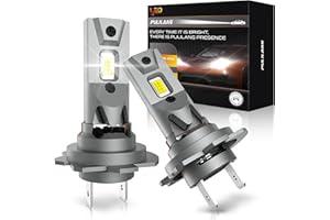 Pulilang Lampadine H7 LED 22000LM, 2023 Aggiornato Anti Errore Canbus 500% Luminosità 12V 6500K LED H7 Faro per Auto e Moto Abbaglianti o Anabbaglianti Luci, Sostituire Lampade Alogene e Xeno, 2PCS