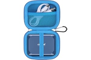 Lacdo Étui Disque Dur Externe Housse de Protection pour Crucial X10 / Crucial X9 / X9 Pro / X10 Pro Portable SSD 1TB 2TB 4TB 6TB 8TB Disque Dur Externe à état Solide, EVA Sac de Rangement, Bleu