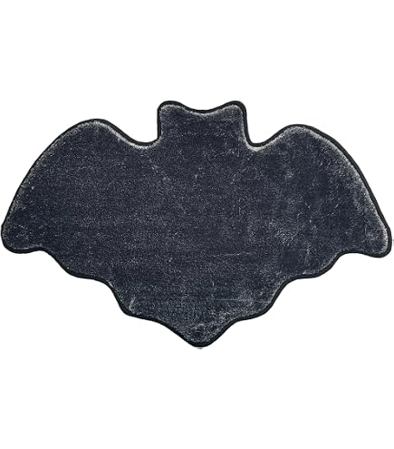 Halloween Badteppich In Fledermaus-Form – Gruselig-süße Badematte Mit Rutschfester Unterseite Für Wohnzimmer, Küche Oder Tür