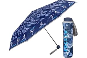 PERLETTI Ombrello Pieghevole Bambino con Stampa Camouflage - Ombrellino Bimbo Apertura Manuale e Dettagli Catarifrangenti - Ombrello Bambini Antivento Portatile +7 Anni - Diametro 91 cm