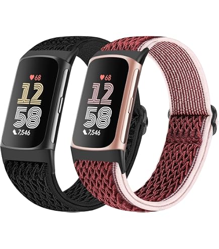 Fitbit Charge 6 & 5 Armbänder – 3 Stück Dehnbare Nylon-Sportschlaufen – Atmungsaktiv & Bequem Für Damen & Herren