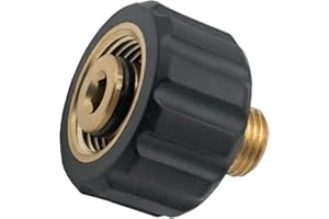 DERASL Connecteur en Laiton 1/4 + connecteur Femelle pour Pistolet à Mousse en cuivre, l'adaptateur pour Pistolet à Mousse Convient au Nettoyeur Haute Pression Karcher série HD