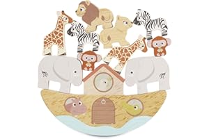 Le Toy Van - TV214 - Lernspiel Arche Noah, für Kinder ab 1 Jahr, Balancierspiel, Montessori, Öko-Spielzeug, aus FSC-zertifiziertem Naturholz, Petilou