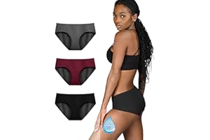 TIICHOO Braguitas Menstruales Mujer Flujo Abundante Cómodo Ropa Interior para Regla Periodo Mentruación