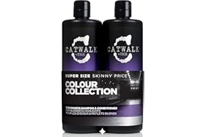 BED HEAD Catwalk by Tigi – Fashionista, champú y acondicionador morados para pelo rubio, 2 x 750 ml