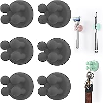 4 Pezzi Porta Spazzolino In Silicone, Porta Rasoio, Gancio Multifunzionale Impermeabile E Autoadesivo, Adatto per Appendere A Parete In Bagno, Cucina, Soggiorno, Ufficio(Verde
