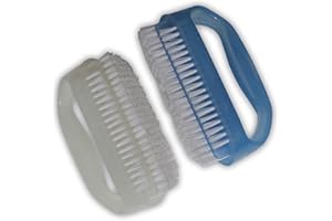 Condello Casa Nail Brushes X 2 for Cleaning Hand Finger Foot Toe with Cuticle Remover, Small Scrubber Cleaner with Handle, Soft Scrub Set for Fingernail Manicure, Toenail Pedicure, Gardener, Mechanic