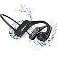 Hiteblaz Bone Conduction Headphones Bluetooth 5.3, Swimming Headphones IP68 Waterproof with 32G Memory, Open Ear Wireless Headset, Sport Earphones Swim MP3 for Swimming Running Cycling Black