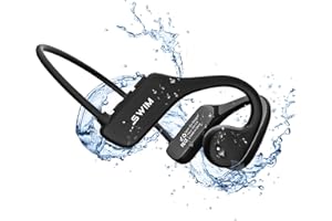 Hiteblaz Swimming Headphones, Waterproof Bone Conduction Headphones Bluetooth 5.3, Open Ear Headphones Built-in MP3 32G, IPX8 Waterproof Wireless Underwater Earphones for Swimming Running Cycling