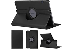 SWEIMEN Giratoria Funda para Huawei MediaPad T5 10 Tableta, Giratoria 360 Grados Cover, Función Soporte Case