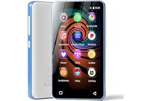 innioasis Music Player with Spotify,Pandora,Amazon Music,4" Touch Screen Android MP4 MP3 Player for Kids with Libby,Audible,Audiobook(White-Blue)